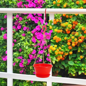 Pots suspendus en plastique écologiques de 8 pouces, crochets, contenants à fleurs suspendus modernes pour la maison, le jardin, l'intérieur et l'extérieur - Product Image 2