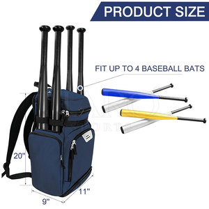 Multi Compartment Rolling Sports Baseball <b>Backpack</b> With Handle Large Storage Space For Team Travel And Outdoor Events - Product Image 6