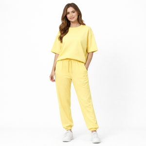 Conjunto Deportivo Casual para Mujer, Estilo Urbano, Corte Holgado, Hombros Caídos, Tacto Suave, Ropa de Calle para el Día a Día, Nueva Colección Primavera 2026 - Product Image 3