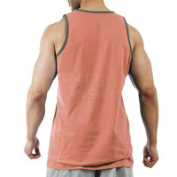 Desain Klasik Nyaman Bernapas Kasual Tank Top Pria Tanpa Lengan Rompi Katun Cocok untuk Olahraga Lari Yoga