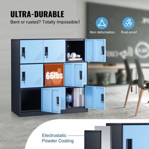 Armadietti Metallici a 9 Ante con Scomparti per Tessere, Capacità di Carico 30 kg, Pronti per l'Installazione - Product Image 3