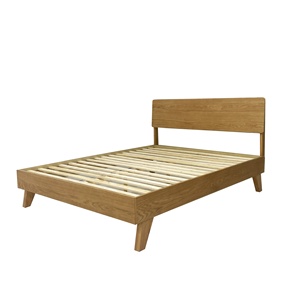 OEM B2B Marco de cama de madera duradera con cabecero Queen King Size Plataforma Muebles de cama de madera natural Hecho en Vietnam - Product Image 4