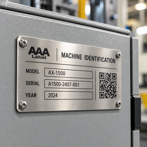 Plaque d'identification d'équipement personnalisée en aluminium, plaque de données techniques pour machines industrielles, usine OEM - Product Image 5