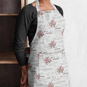 Delantal de Cocina Unisex de Algodón Puro con Diseño Moderno, Estampado Personalizado y Logotipo Personalizado para Uso Diario - Product Image 4