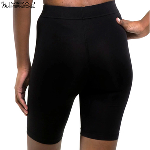 Shorts de yoga confortables à compression pour femmes, taille mi-haute, noirs, vêtements de sport, tissu à séchage rapide, polyester/spandex - Product Image 4
