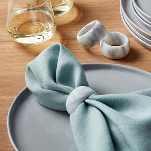 Serviettenringe aus Natursteinmarmor für Zuhause, Gastronomie, Hotel, Hochzeit, Veranstaltungen, Tischdekoration - Product Image 3