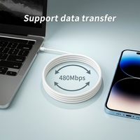 Chargeur rapide USB-C PD 20W avec câble de 2 mètres pour téléphone portable, prise de type G britannique