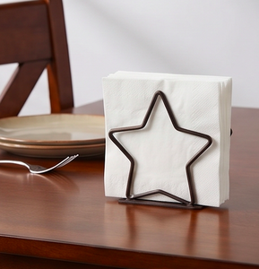Elegante Porta Servilletas de Hierro en Forma de Estrella con Diseño Moderno en Metal Negro, Perfecto para Decoración de Mesa en Hogar, Hotel o Restaurante - Product Image 3