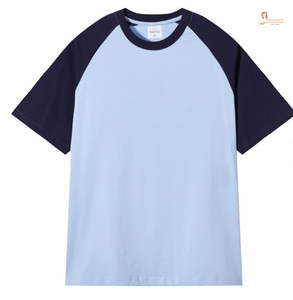 Camisetas de algodón grueso de manga corta con logo frontal, de secado rápido, transpirables, sostenibles, de corte ajustado, estilo urbano y a la moda. - Product Image 1