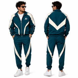 <b>men's</b> jackets Hot Selling Unisex Oversized Gym Wearcolor Block nylon Tracksuit Custom logo Printing <b>Men</b> Wide Leg Baggy Pants - Product Image 4
