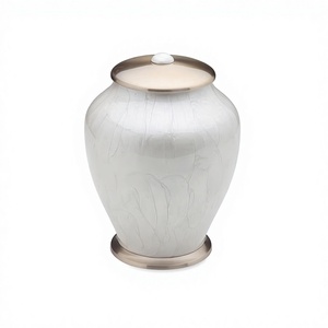 Urnas de Cremación de Latón Esmaltado con Perlas de Excelente Calidad para Cenizas Humanas, Bolsa de Terciopelo Gratis - Product Image 1