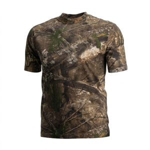 Camisetas de Caza Personalizadas, Camisa de Pesca con Camuflaje, Material Elástico Transpirable y Cómodo, Camisetas de Caza de Manga Corta con Efecto Deslavado - Product Image 1