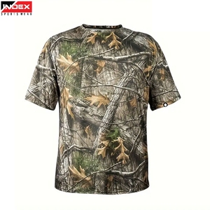 High Quality Outdoor Hunting T Shirt Mens Lightweight Camo Design Breathable Comfortable Durable Fabric - Product Image 1