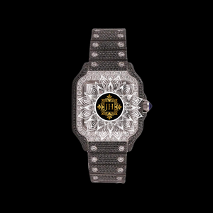 El Mejor Reloj de Pulsera Cuadrado de Acero Inoxidable de 41 mm con Incrustaciones de Moissanita, Estilo Rapper Hip Hop, Reloj de Lujo para Amantes del Hip Hop - Product Image 1
