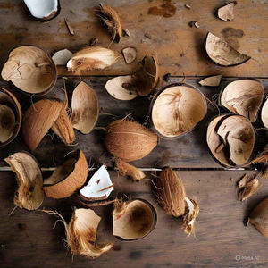 Demi-coquilles de noix de coco naturelles écologiques pour charbon actif, artisanat, vente en gros - Product Image 2