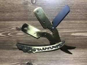 Old Style Replaceable <b>Blade</b> Men's Grooming Stainless Steel <b>Single</b> <b>Blade</b> Manual Face Straight <b>Razor</b> - Product Image 6