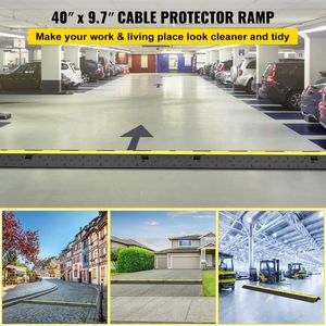 3 pièces de rampes de protection pour câbles électriques en caoutchouc à 2 câbles, capacité de 11000 lb - Product Image 1