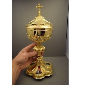 Metal Chalice And Ciborium Set Crafted With Precision For Professional Liturgical And Worship Requirements - Product Image 3