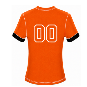 เสื้อฟุตบอลสีส้มแขนสั้นระบายอากาศได้ดีชุดทีมกีฬาชุดฝึกซ้อมชุดกีฬา - Product Image 2