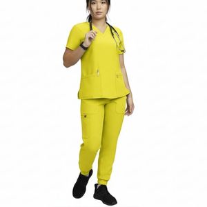 Wholesale Medical <b>Scrubs</b> Uniform Comfortable Customized Nurse <b>Scrub</b> <b>Set</b> Breathable Hospital Wear Polyester Cotton <b>Scrub</b> Suits - Product Image 5