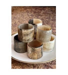 Ensemble de 4 anneaux de serviette en corne artisanaux de luxe 2025 – Designs uniques, couleurs vibrantes, écologiques, durables et élégants pour la salle à manger - Product Image 5
