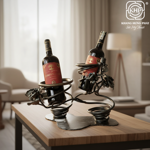 Luxury Classic Double Bottle Spiral <b>Wine</b> Holder Wrought Iron <b>Wine</b> <b>Rack</b> For Home Decor Hand Forged Customize Your Design - Product Image 4