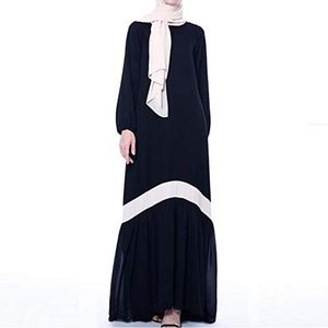 Elegant Purple Beaded Abaya With Floral Embroidery <b>Long</b> Sleeve Modest <b>Dress</b> <b>For</b> Women Daily Wear Middle East Style - Product Image 5