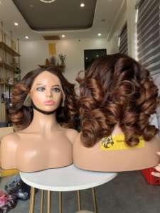 Perruque Lace Front HD Super Double Drawn, Remy Vierge Vietnamienne, Anti-chute, Texture Rebondissante, Trame Simple, pour Femme, Toutes Extensions de Cheveux - Product Image 3