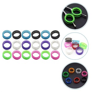 Lot de 18 anneaux de protection en silicone antidérapants et confortables pour ciseaux de coiffure et de toilettage pour animaux de compagnie - Product Image 5