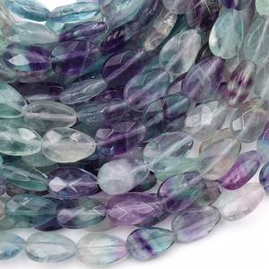 Cuentas de Fluorita Natural Facetadas en Forma de Lágrima, Perforadas Verticalmente, para Fabricación de Joyería, Manualidades, Suministros de Gemas - Product Image 4