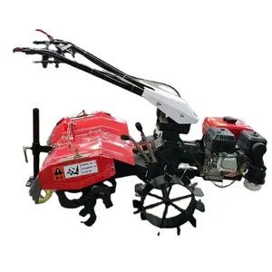 Trator de caminhada de motor diesel 8hp, mini cultivadores de roda de agricultura com 4 rodas