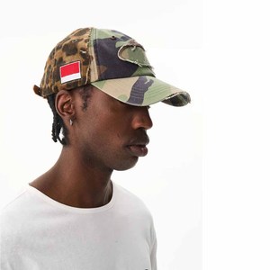 New Washed <b>Distressed</b> Baseball Cap Vintage Faded Soft <b>Top</b> with Raw <b>Distressed</b> Cap - Product Image 5