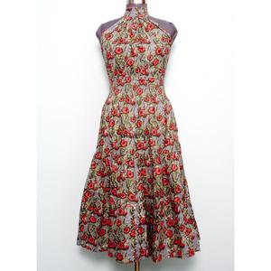 Elegant Digital Printed Maxi Cotton Floral Plus-size Women O-Neck Loose Fit Sleeveless Eco-Friendly Breathable Party <b>Dress</b> - Product Image 1