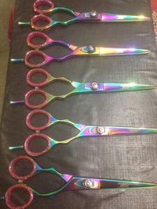 Professional Beauty Hair Scissors <b>Set</b> 440C Stainless Steel 59-60 HRC Right-Handed <b>Barber</b> Cutting Scissors 5-7.0 Inch - Product Image 5