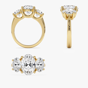 Anillo de compromiso clásico con diamante ovalado de 5 quilates para mujer, oro amarillo, diamante cultivado en laboratorio con certificación IGI. - Product Image 5