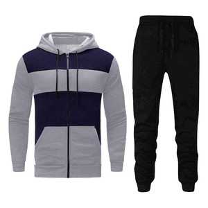 Conjunto de Chándal de Forro Polar con Lavado Ácido en Forma de V Personalizado para Hombre, Transpirable, Ecológico, con Sudadera con Cremallera y Pantalones a Juego, Estilo Urbano - Product Image 1