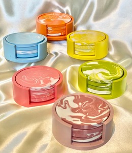 Resin Coaster Handcrafted Luxury Square Durable with Natural Swirling Patterns for Home Use - Product Image 3