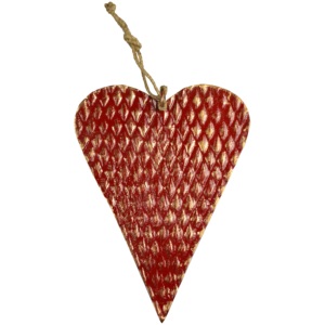 Decoración Navideña de Metal Sólido con Diseño de Corazón Rojo Pintado, para Colgar en el Árbol de Navidad - Product Image 6