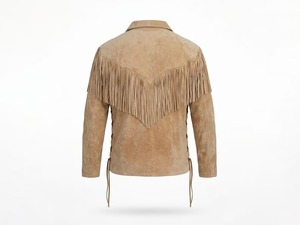 Chaqueta Vaquera Personalizada de Cuero de Oveja Occidental con Flecos, Abrigo de Cuero Puro de Alta Calidad a Precio Económico, Estilo Urbano OEM para Invierno - Product Image 2