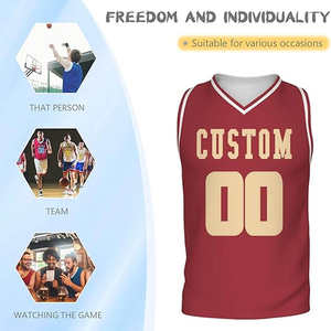 Maillots de basket-ball respirants et légers en gros, personnalisables par sublimation, avec logo sur mesure, réversibles, à manches courtes - Product Image 4