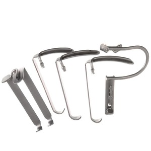 Juego de abrebocas y depresores linguales quirúrgicos de acero inoxidable, tamaños 2-5, derecha e izquierda, instrumentos para operaciones de oído, nariz y garganta (ORL) y amígdalas - Product Image 1