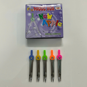 Distributeurs de papeterie Vietnam Phuoc Hoa Compas métallique miniature pour étudiants 90*97*21.2mm Modèle 85 avec mine à pointe poussoir Durable Portable - Product Image 4