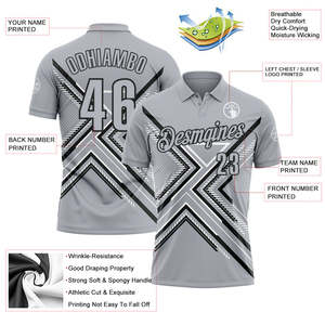 เสื้อโปโลทีมกอล์ฟแบบกำหนดเอง พร้อมโลโก้ ชื่อ และหมายเลขส่วนตัว ผ้าโพลีเอสเตอร์แห้งเร็ว ประสิทธิภาพสูง รับผลิตแบบ OEM ODM จากโรงงาน - Product Image 3