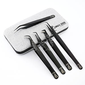 Nouveau 45 90 degrés méga volume pince à épiler extension de cils pince à épiler ensemble fibre pointe cils pince à épiler pour faux cils en acier inoxydable - Product Image 1