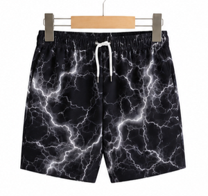 Shorts de bain décontractés pour hommes de haute qualité avec imprimé éclair - Product Image 1