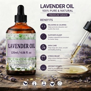 Aceite Esencial de Lavanda Puro 100% Natural de Grado Cosmético Destilado al Vapor para Aromaterapia, Spa, Masajes, Fabricación de Velas, Suministro a Granel - Product Image 2