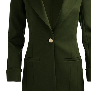 Blazer long pour femme, nouvelle collection automne, style européen et américain, haut de gamme, classique, en laine, simple boutonnage, pour tenue de sororité, vente en gros pour boutiques premium - Product Image 4