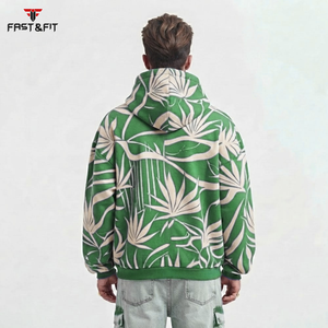 เสื้อฮู้ดดี้ผ้าฝ้ายแท้ 100% สไตล์สตรีทแวร์แบบยูนิเซ็กซ์  ผ้าฟลีซทรงโอเวอร์ไซส์สำหรับผู้ชาย - Product Image 2