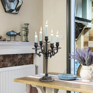 Handmade Iron <b>Candle</b> <b>Holder</b> Antique <b>Bronze</b> Decorative Candlestick Stand for Vintage Wedding Banquet Home Hotel Decoration - Product Image 4