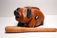Customized Washable Percussion Instrument Wooden Frog Shape Home Decor Collectible Thai Souvenir Welcome Gift No